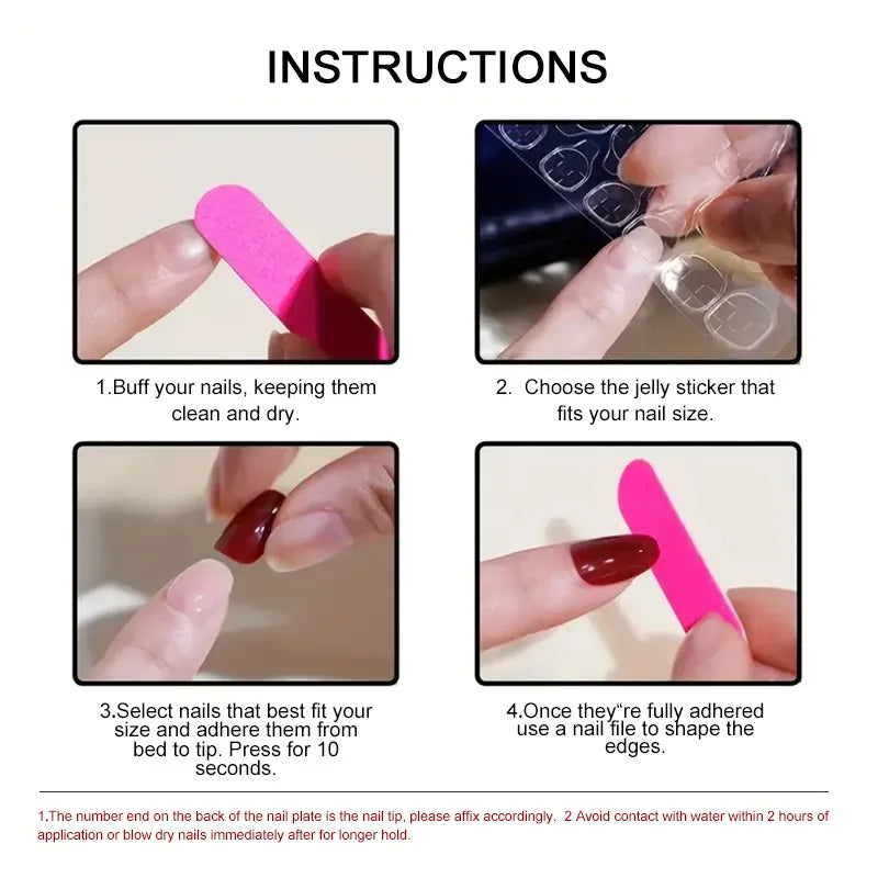 Faux Ongles à Coller – Noeud & Strass