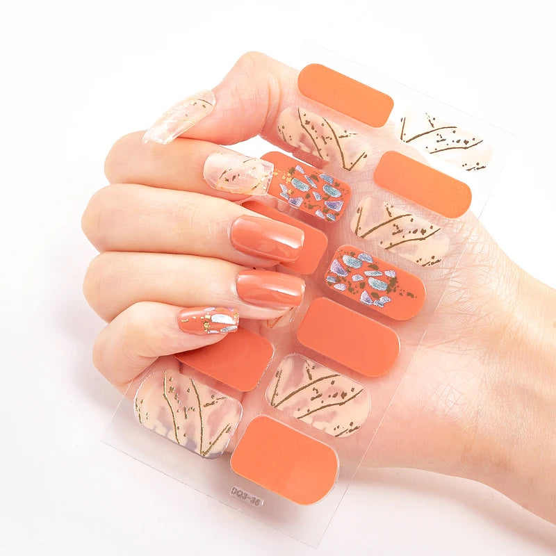 Stickers Gel Semi-Cuits pour Ongles – 112 Designs