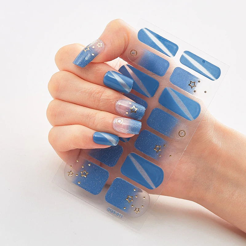 Stickers Gel Semi-Cuits pour Ongles – 112 Designs