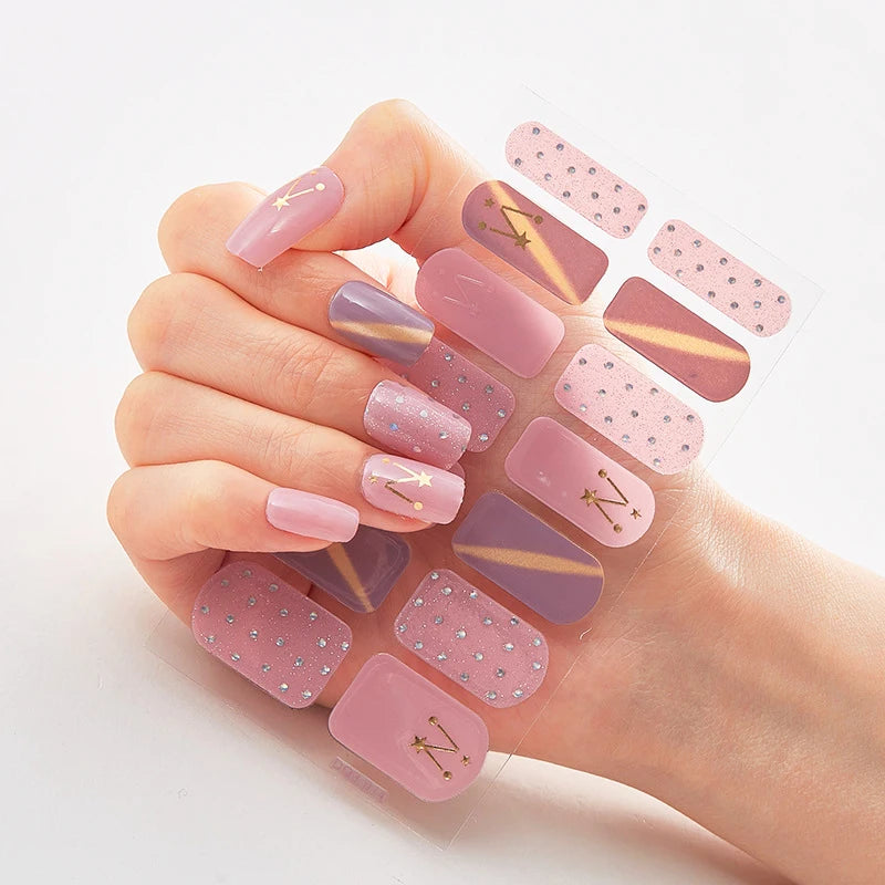 Stickers Gel Semi-Cuits pour Ongles – 112 Designs