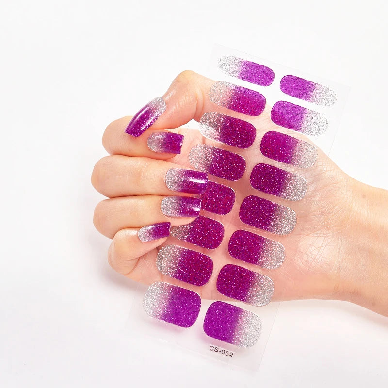 Stickers Gel Semi-Cuits pour Ongles – 112 Designs