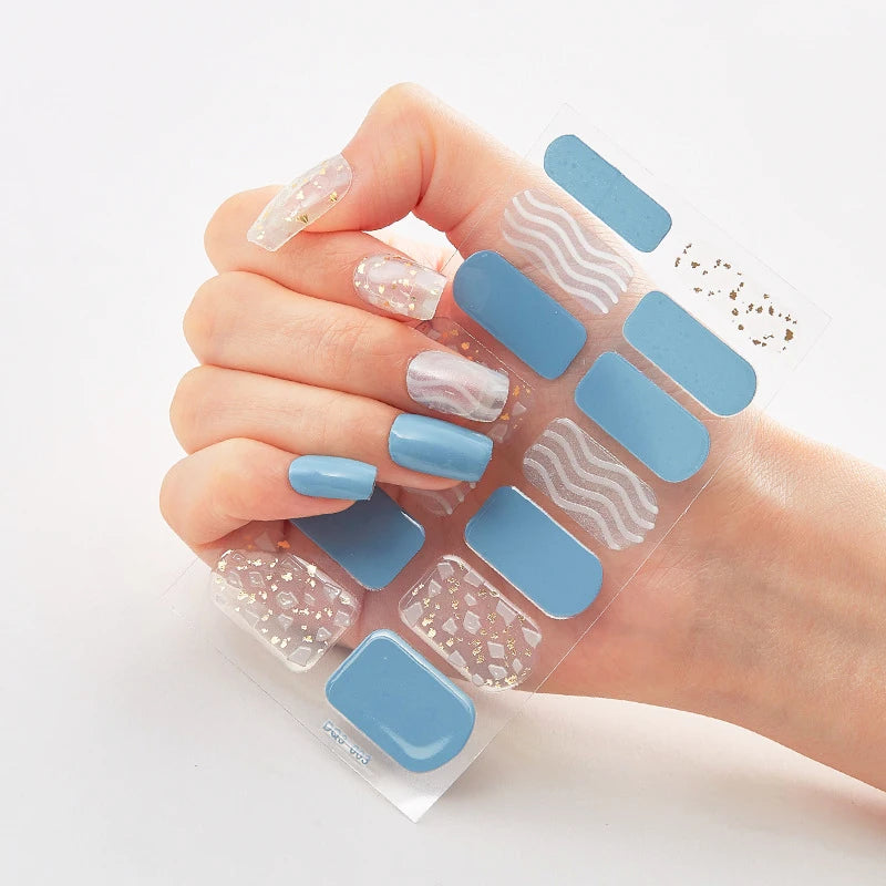 Stickers Gel Semi-Cuits pour Ongles – 112 Designs
