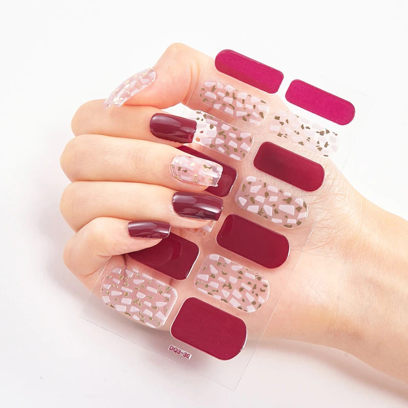 Stickers Gel Semi-Cuits pour Ongles – 112 Designs