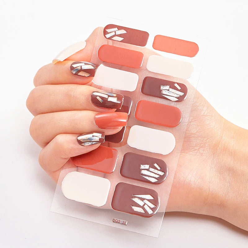 Stickers Gel Semi-Cuits pour Ongles – 112 Designs