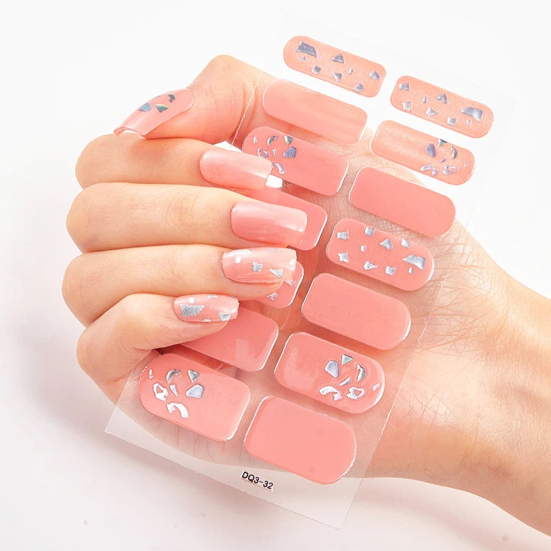Stickers Gel Semi-Cuits pour Ongles – 112 Designs