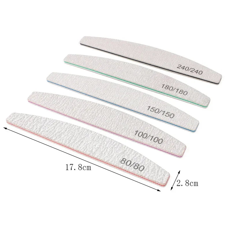 Limes à Ongles Double Face Courbées – Lot de 3 ou 5