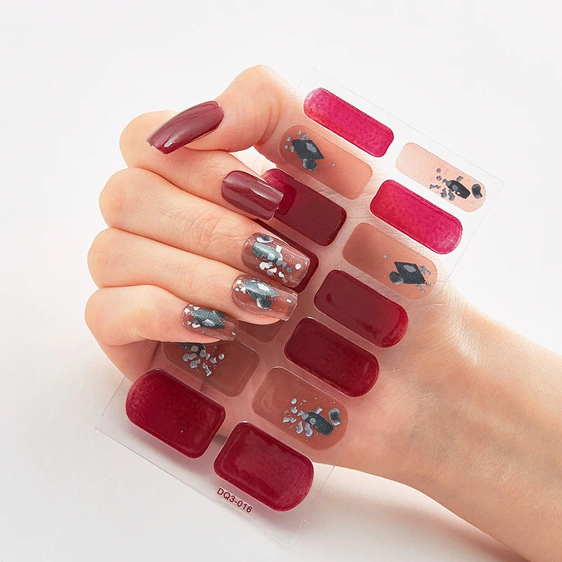 Stickers Gel Semi-Cuits pour Ongles – 112 Designs