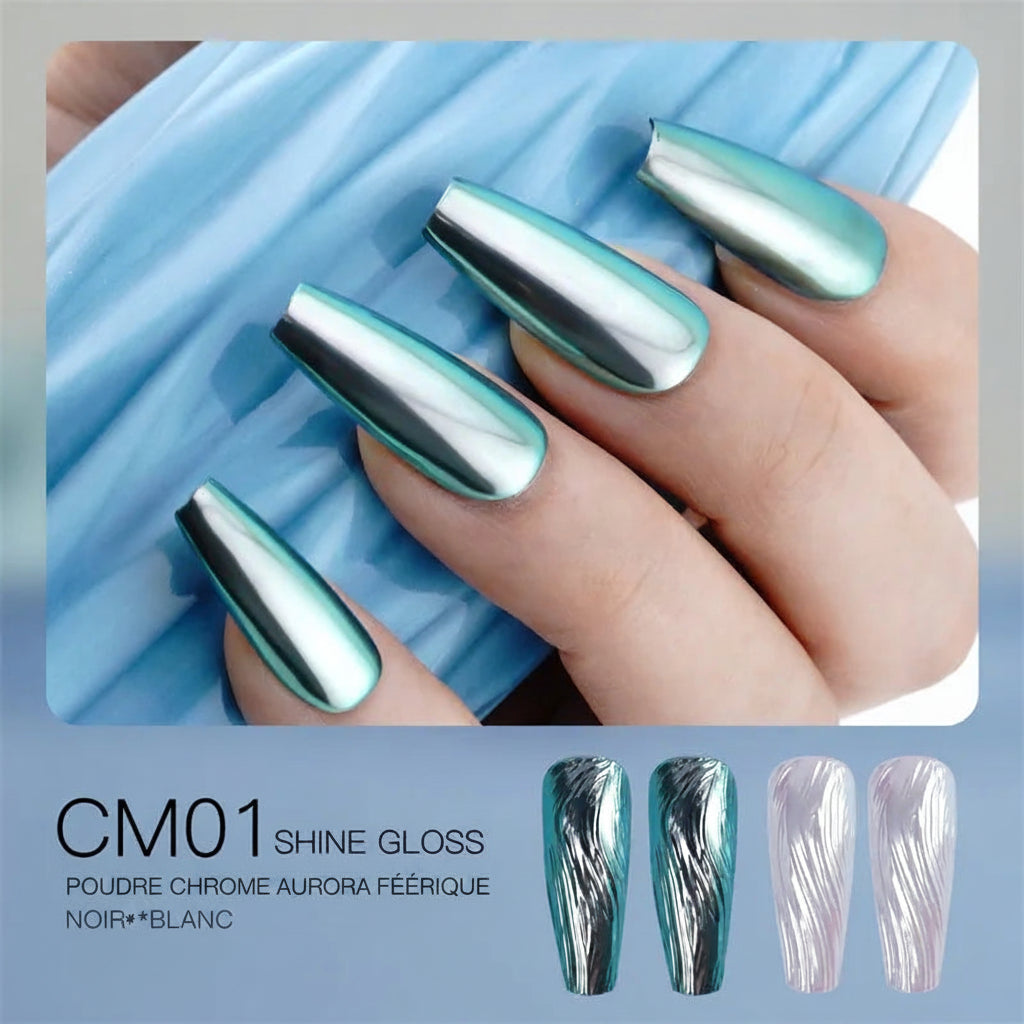 Poudre Chromée pour Ongles – Effet Miroir