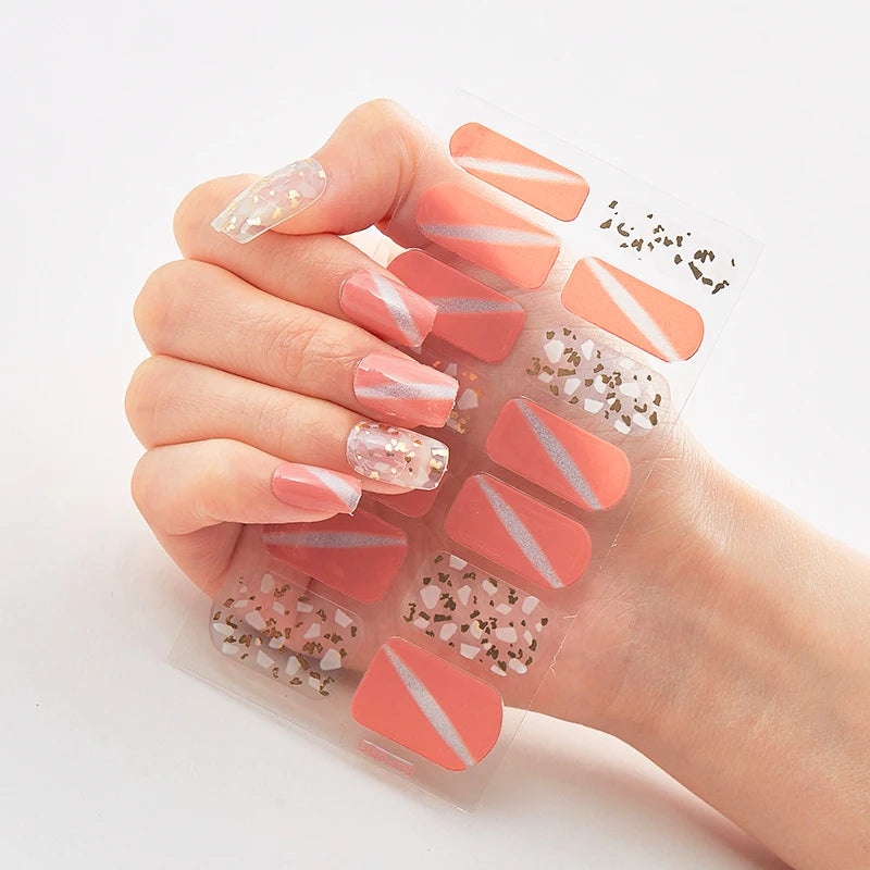 Stickers Gel Semi-Cuits pour Ongles – 112 Designs