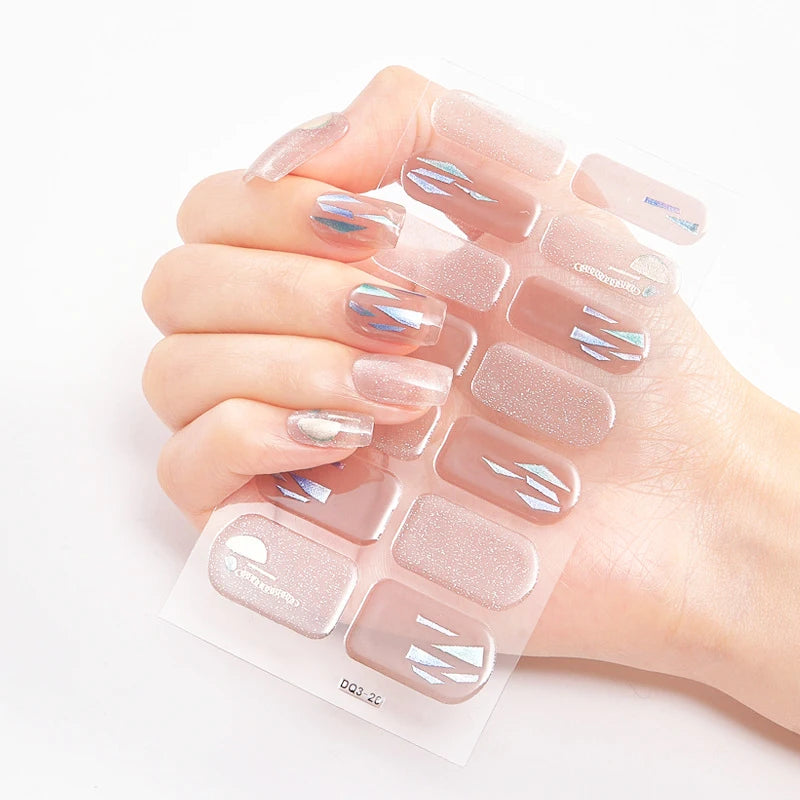 Stickers Gel Semi-Cuits pour Ongles – 112 Designs
