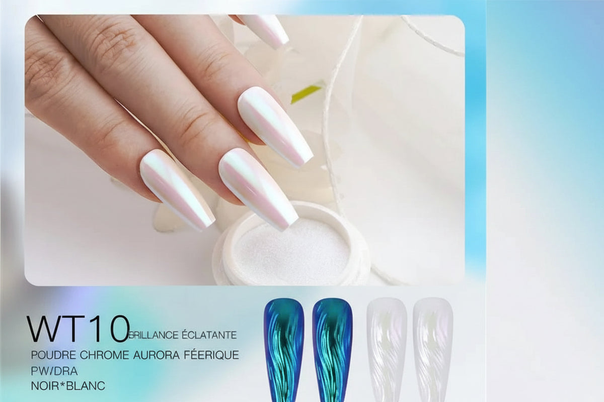 Poudre Chromée pour Ongles – Effet Miroir