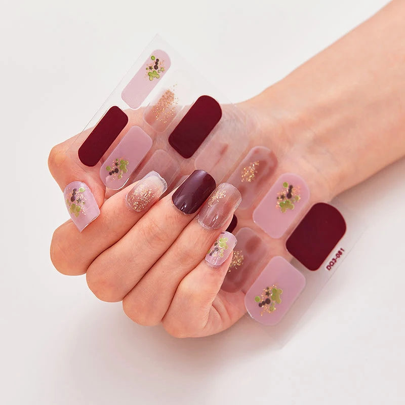 Stickers Gel Semi-Cuits pour Ongles – 112 Designs