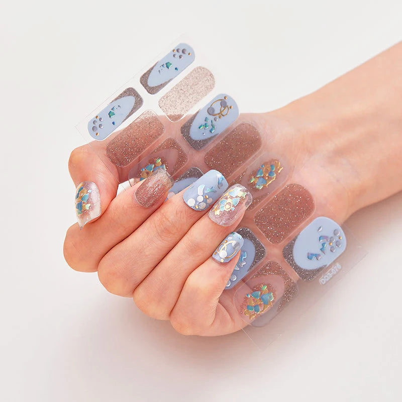 Stickers Gel Semi-Cuits pour Ongles – 112 Designs