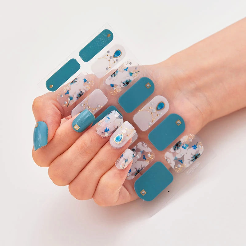 Stickers Gel Semi-Cuits pour Ongles – 112 Designs
