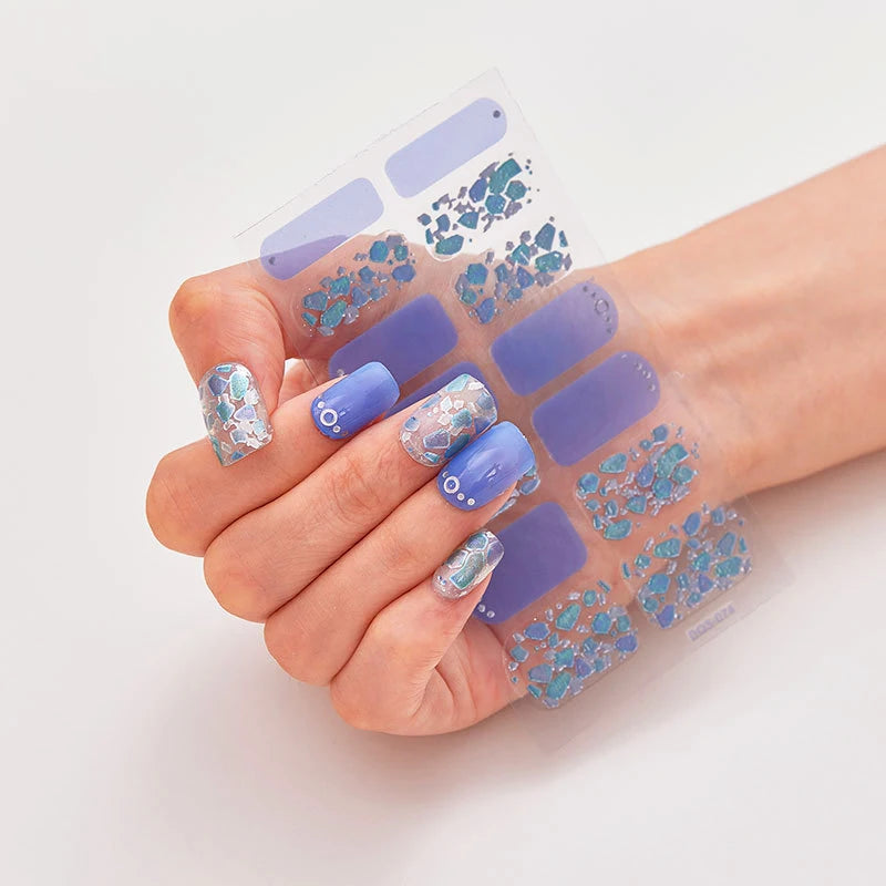 Stickers Gel Semi-Cuits pour Ongles – 112 Designs