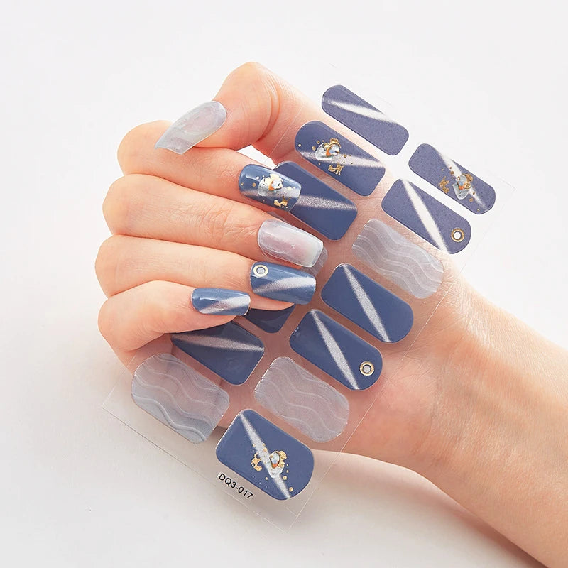 Stickers Gel Semi-Cuits pour Ongles – 112 Designs