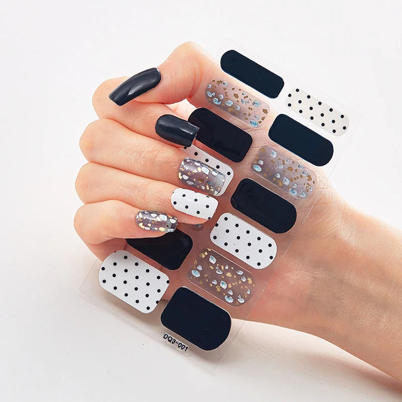 Stickers Gel Semi-Cuits pour Ongles – 112 Designs