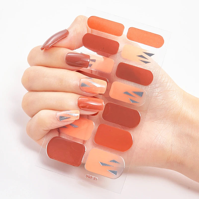 Stickers Gel Semi-Cuits pour Ongles – 112 Designs