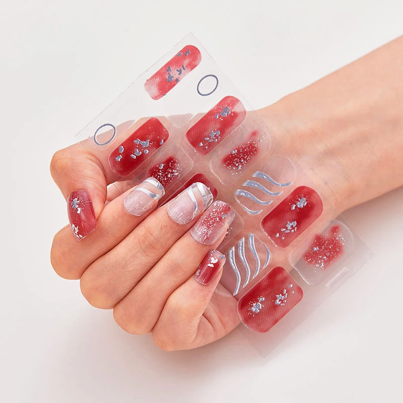 Stickers Gel Semi-Cuits pour Ongles – 112 Designs