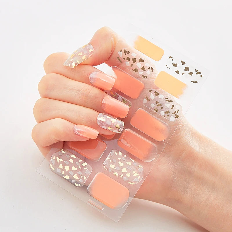 Stickers Gel Semi-Cuits pour Ongles – 112 Designs