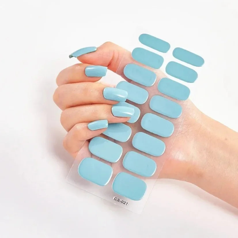 Stickers Gel Semi-Cuits pour Ongles – 112 Designs