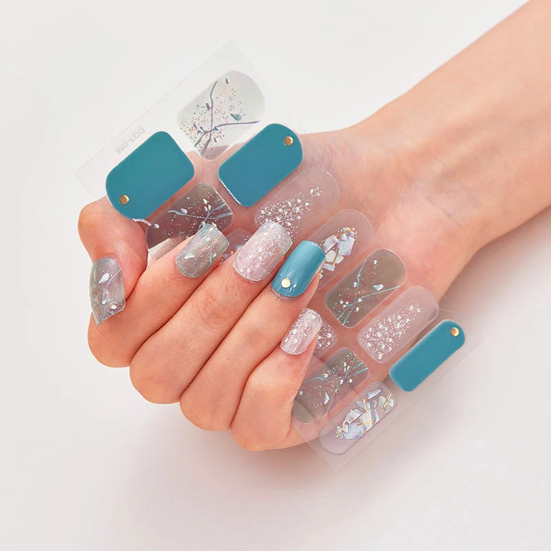 Stickers Gel Semi-Cuits pour Ongles – 112 Designs