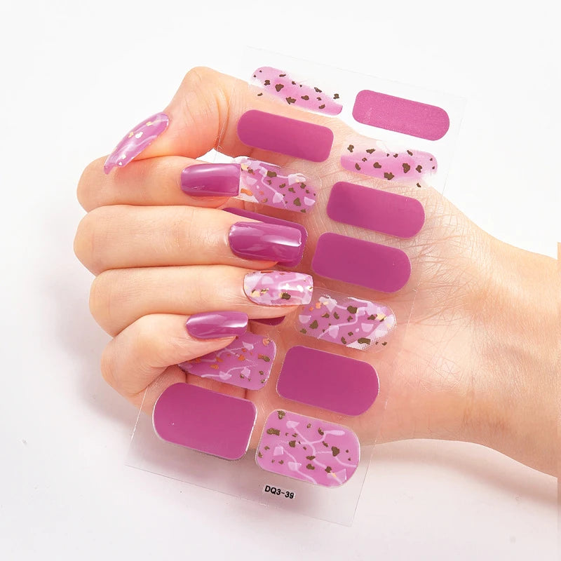 Stickers Gel Semi-Cuits pour Ongles – 112 Designs