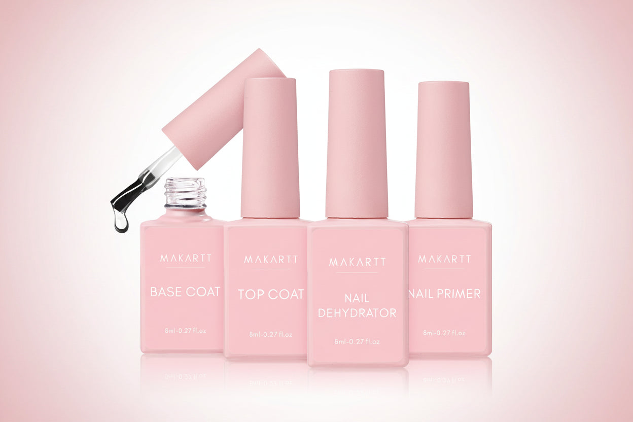 Kit Base & Top Coat Gel 4-en-1 – 4×8 ml