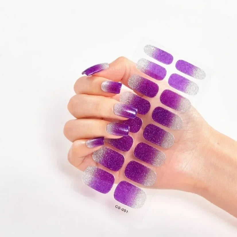 Stickers Gel Semi-Cuits pour Ongles – 112 Designs