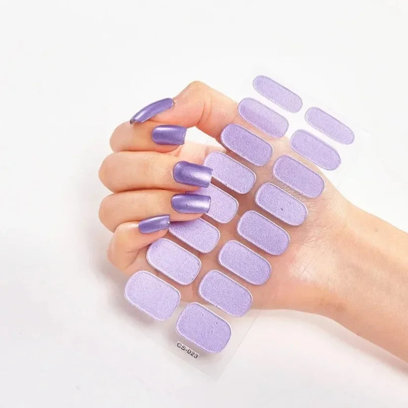 Stickers Gel Semi-Cuits pour Ongles – 112 Designs