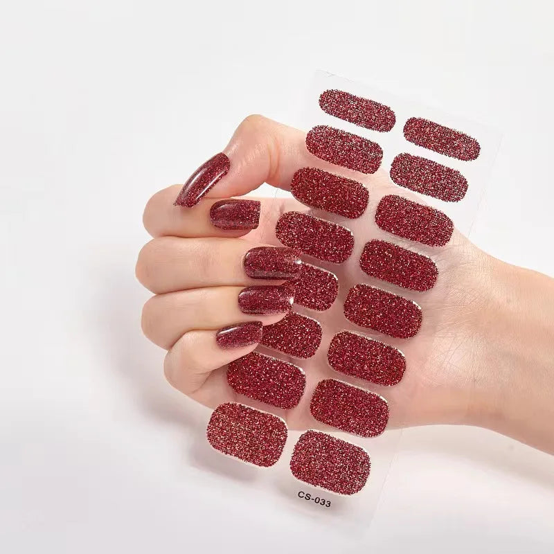 Stickers Gel Semi-Cuits pour Ongles – 112 Designs