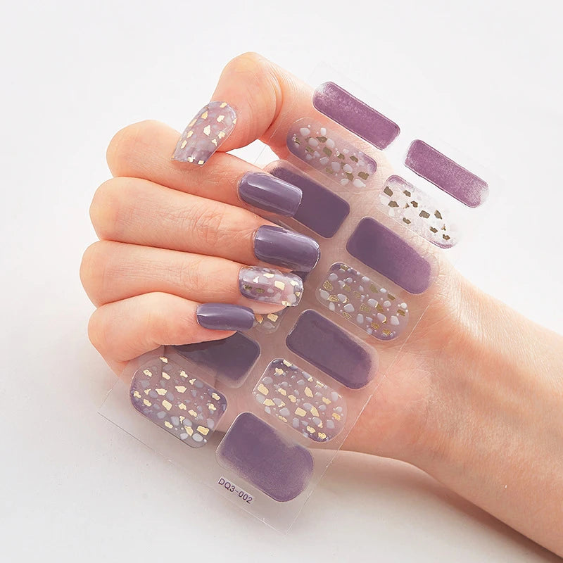 Stickers Gel Semi-Cuits pour Ongles – 112 Designs