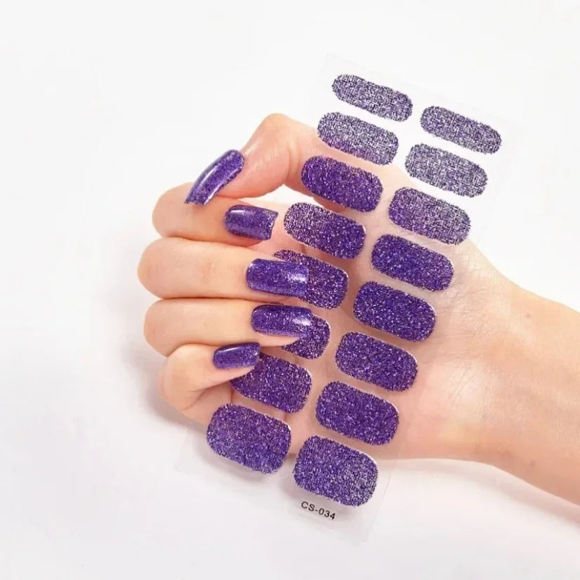 Stickers Gel Semi-Cuits pour Ongles – 112 Designs