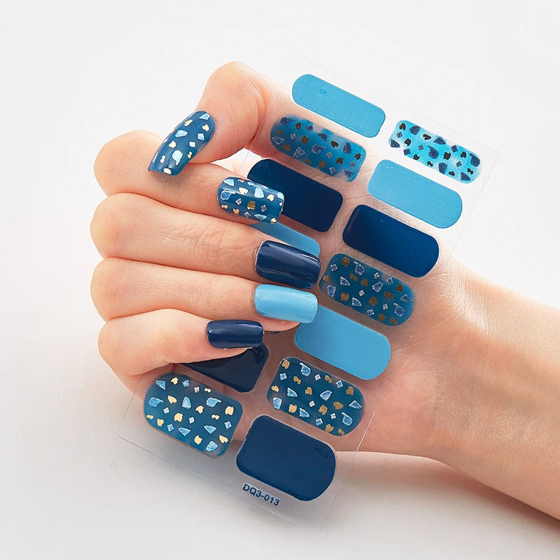 Stickers Gel Semi-Cuits pour Ongles – 112 Designs