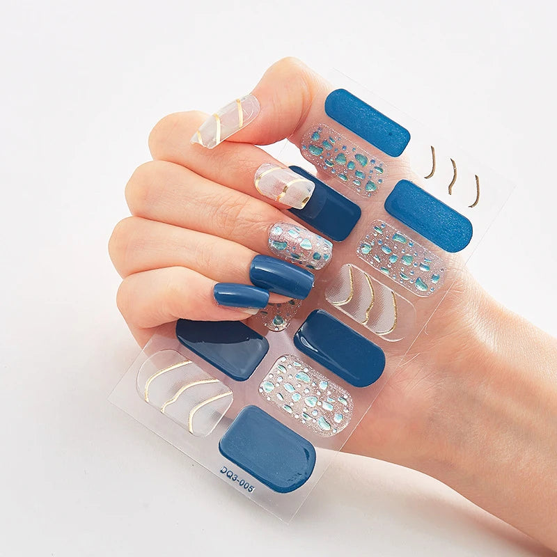 Stickers Gel Semi-Cuits pour Ongles – 112 Designs
