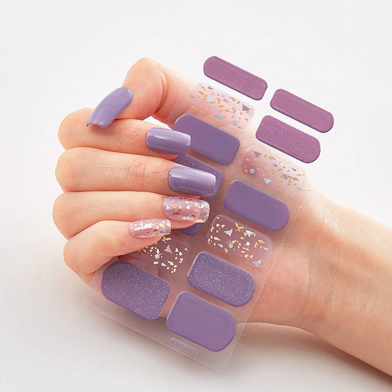 Stickers Gel Semi-Cuits pour Ongles – 112 Designs