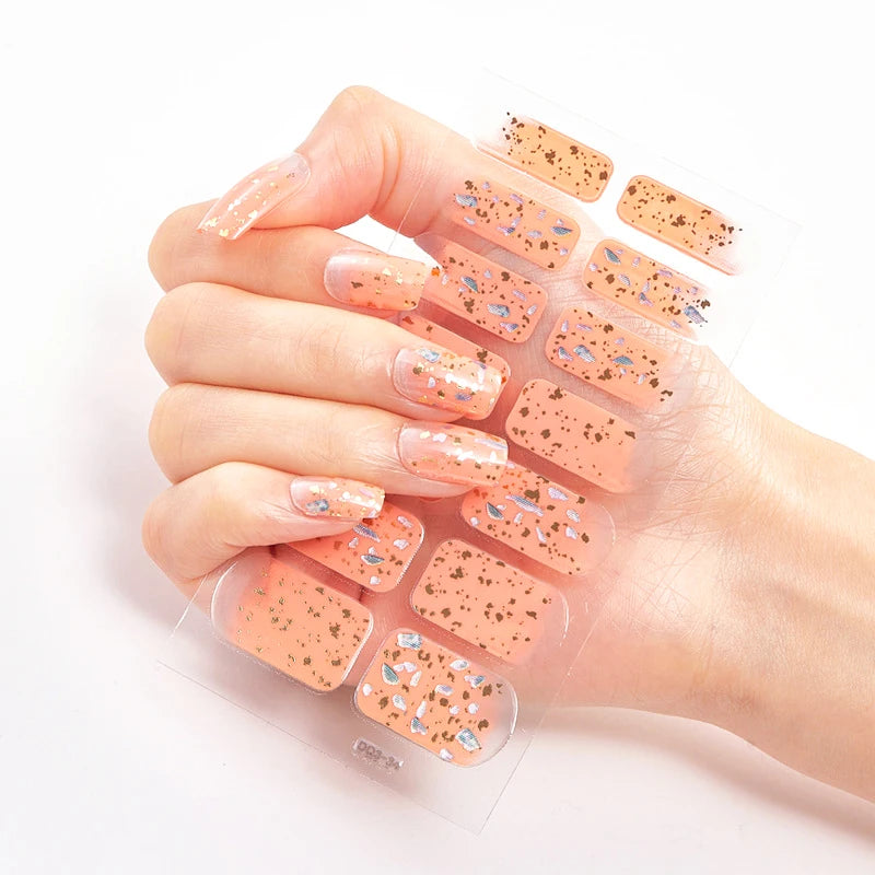 Stickers Gel Semi-Cuits pour Ongles – 112 Designs