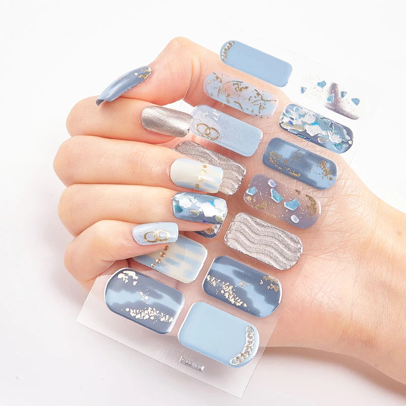 Stickers Gel Semi-Cuits pour Ongles – 112 Designs