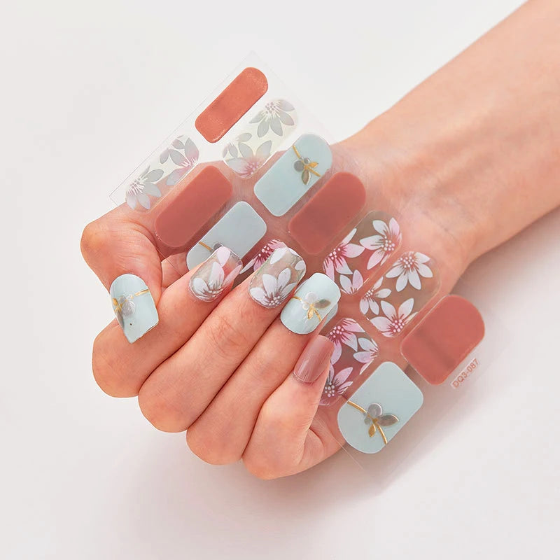 Stickers Gel Semi-Cuits pour Ongles – 112 Designs