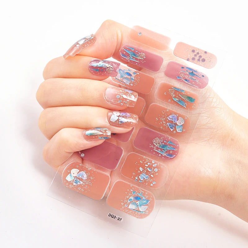 Stickers Gel Semi-Cuits pour Ongles – 112 Designs