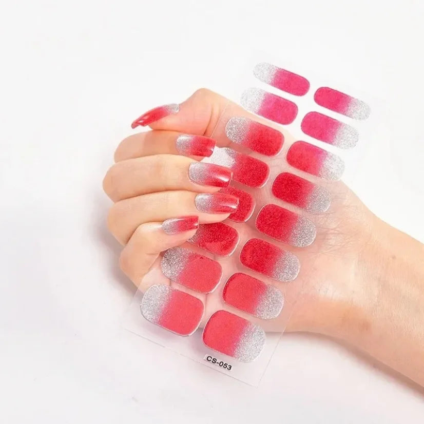 Stickers Gel Semi-Cuits pour Ongles – 112 Designs