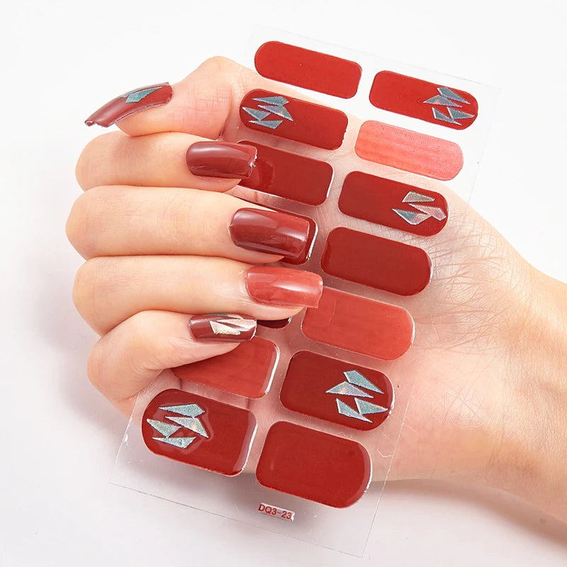 Stickers Gel Semi-Cuits pour Ongles – 112 Designs